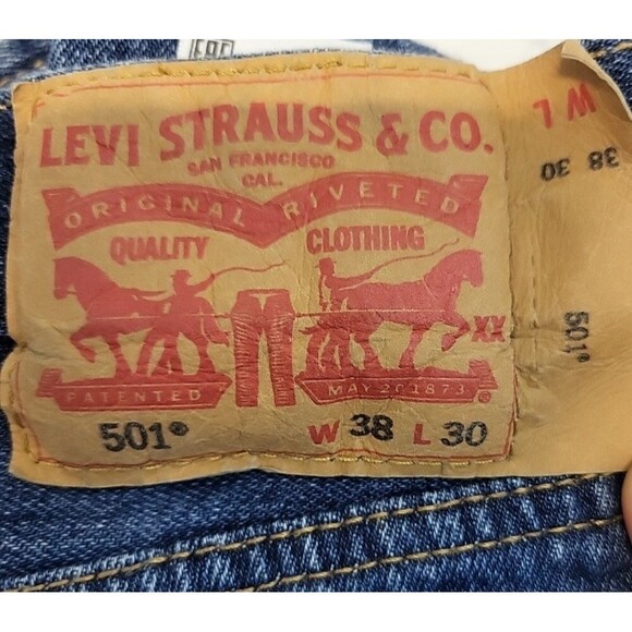 Levi's 501 Men's Sz 38 Button Fly PC9-00501-0194 Rugged Y2K Cowboy Rancher - Picture 3 of 12